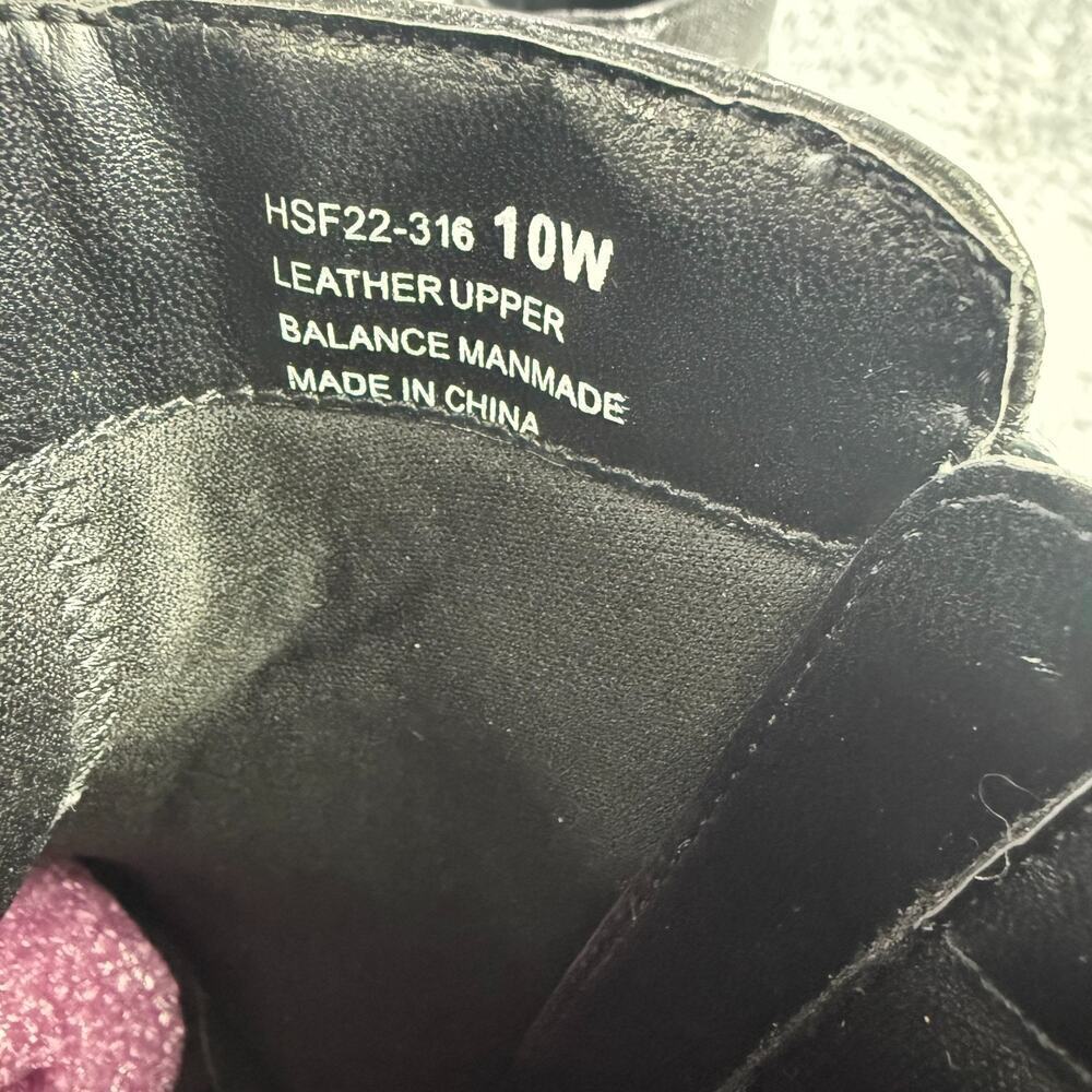 David Tate Womens Skip Zipper Buckle Ankle Booties Black Pebble Leather Sz 10 - Picture 10 of 10